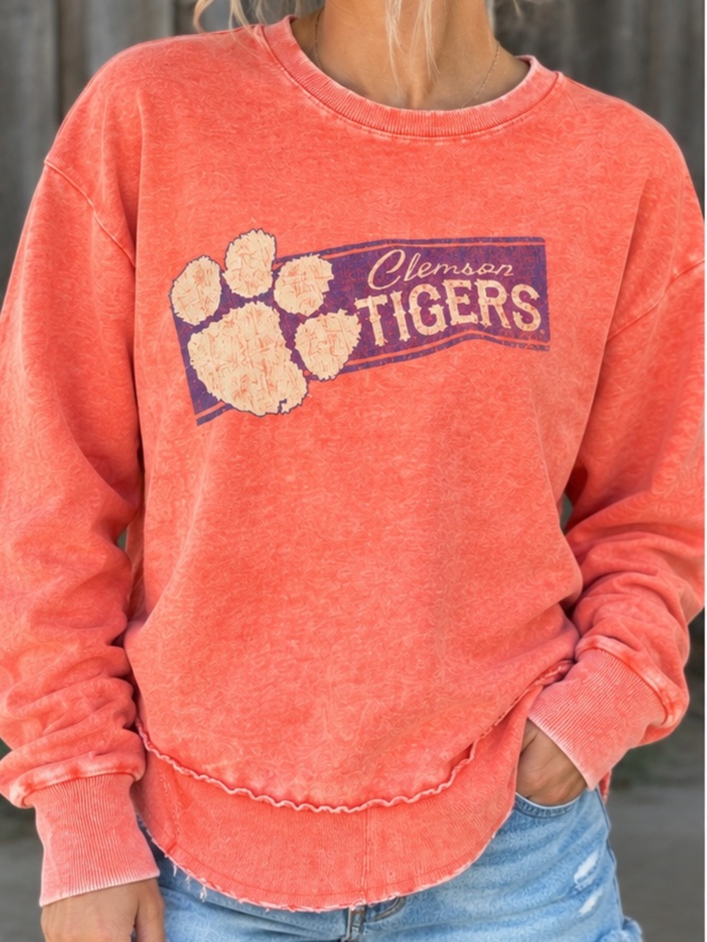 Vintage Clemson Distressed Crewneck